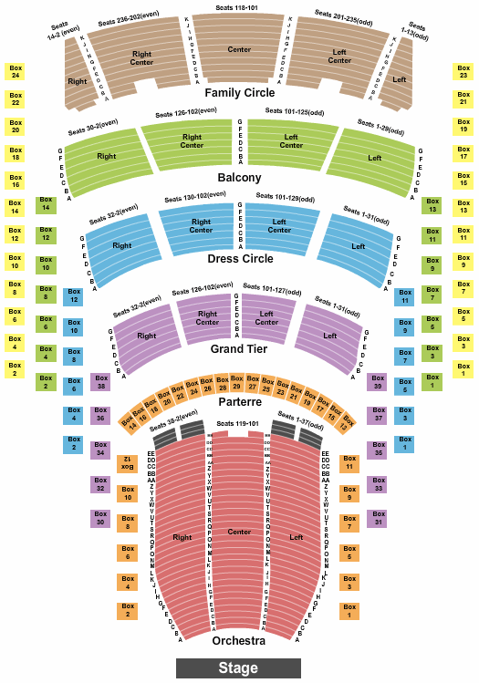 Metropolitan Opera American Ballet Theatre Seating Chart